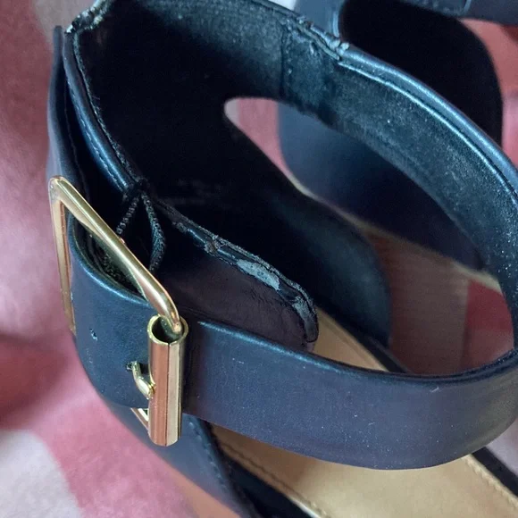 Merona Black Ankle Strap Sandals - Picture 9 of 10